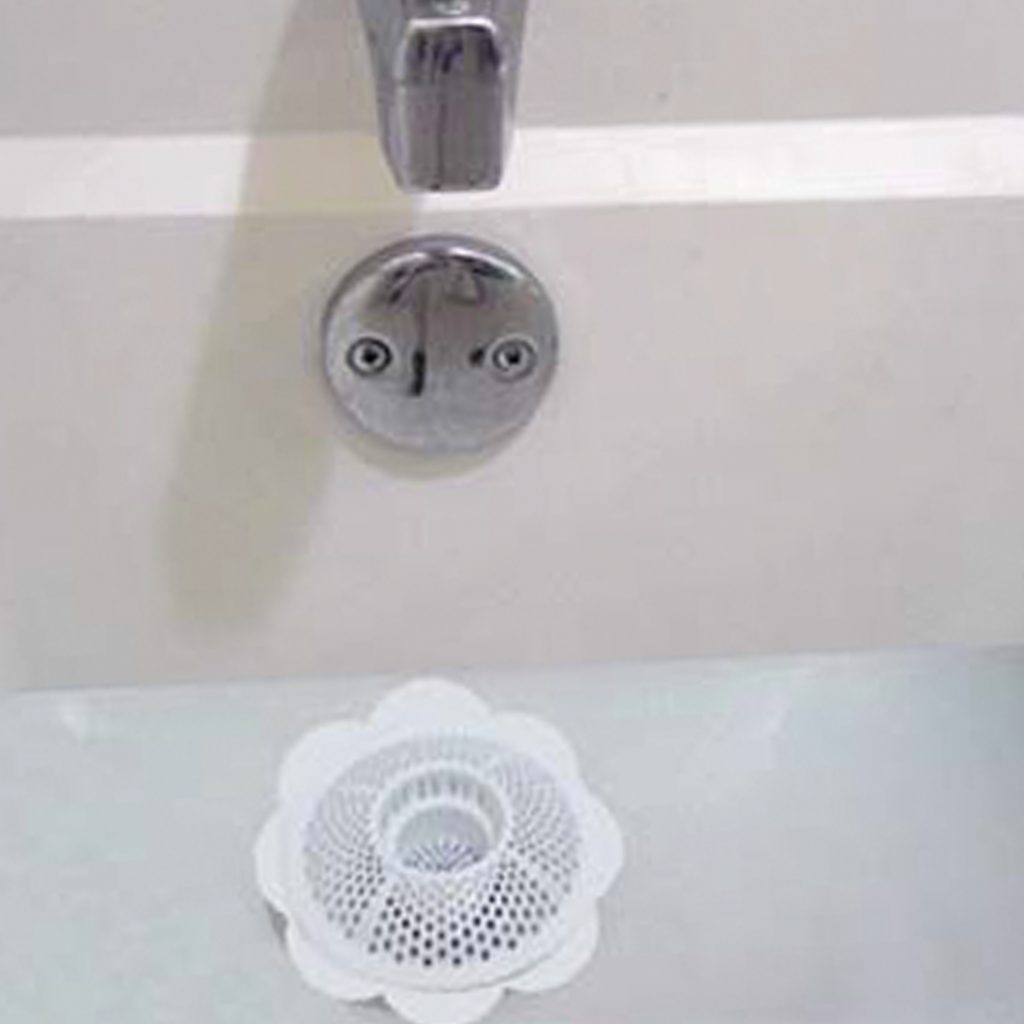 Hair Catcher Bathroom Tub Strainer In White Danco   10306 Life 1000 1024x1024 