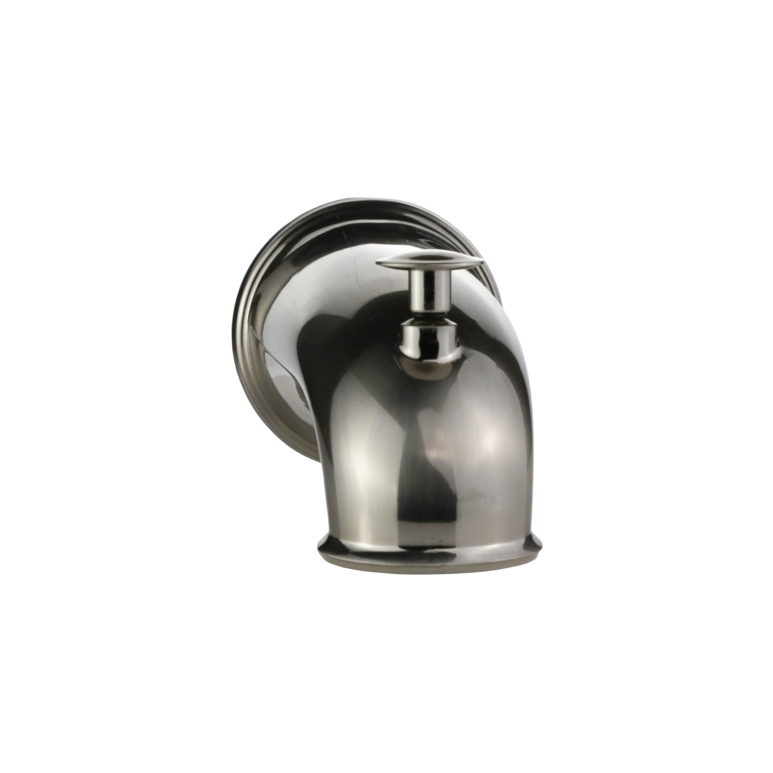 6 in. Decorative Tub Spout with Pull Up Diverter in Brushed Nickel