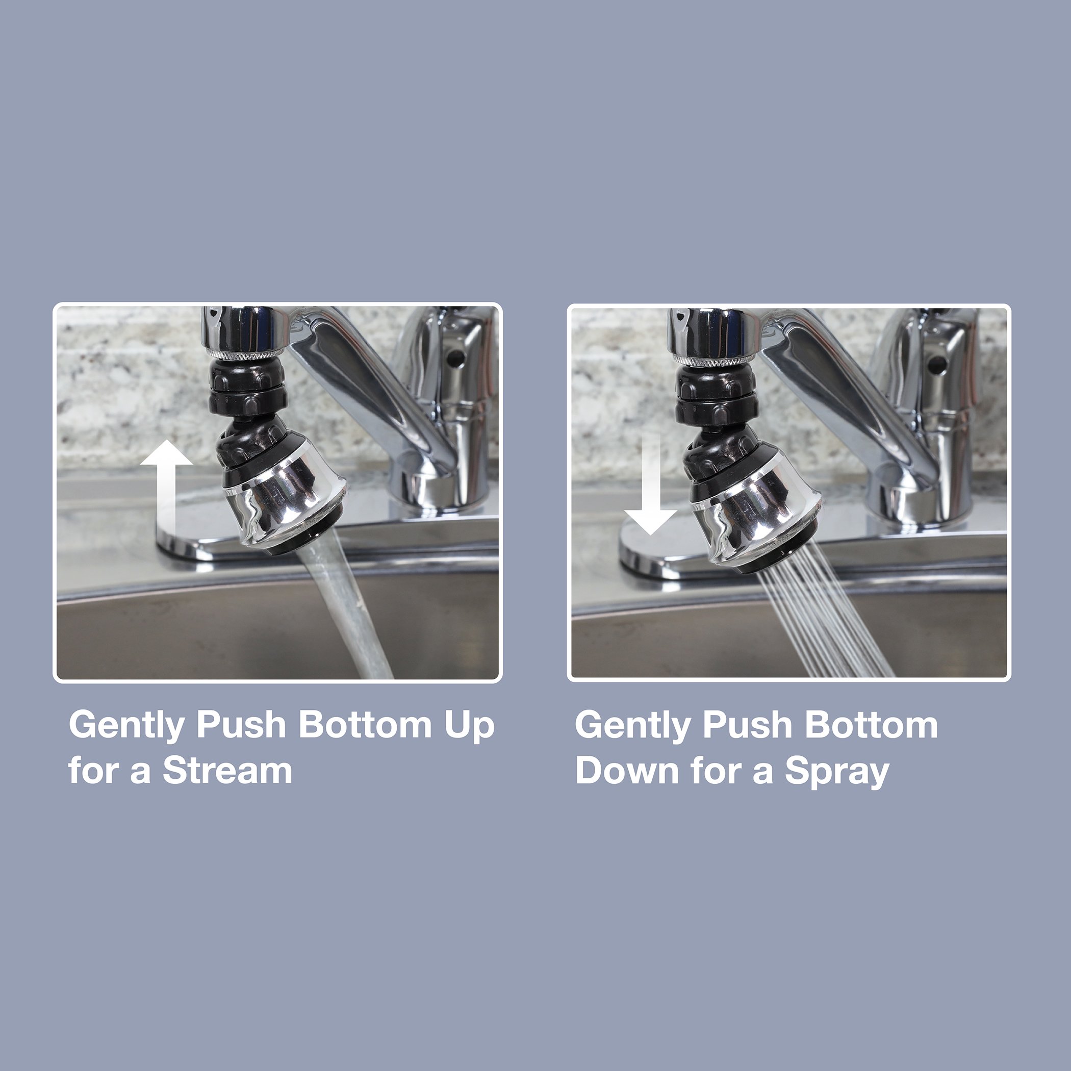 1.5 GPM Dual Thread Swivel Sprayrator in Chrome - Danco