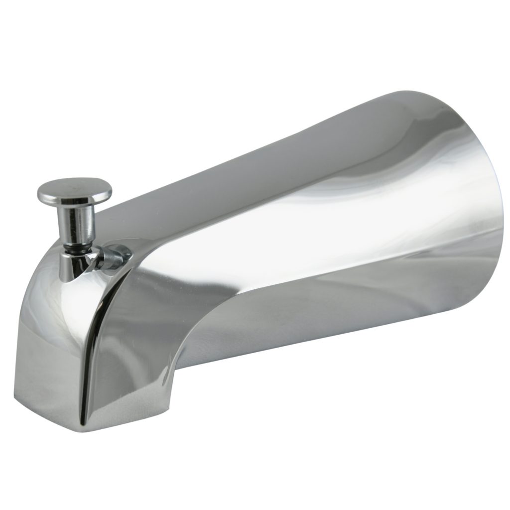 1/2 in. Slip Connection Adjustable Tub Spout with Diverter in Chrome ...