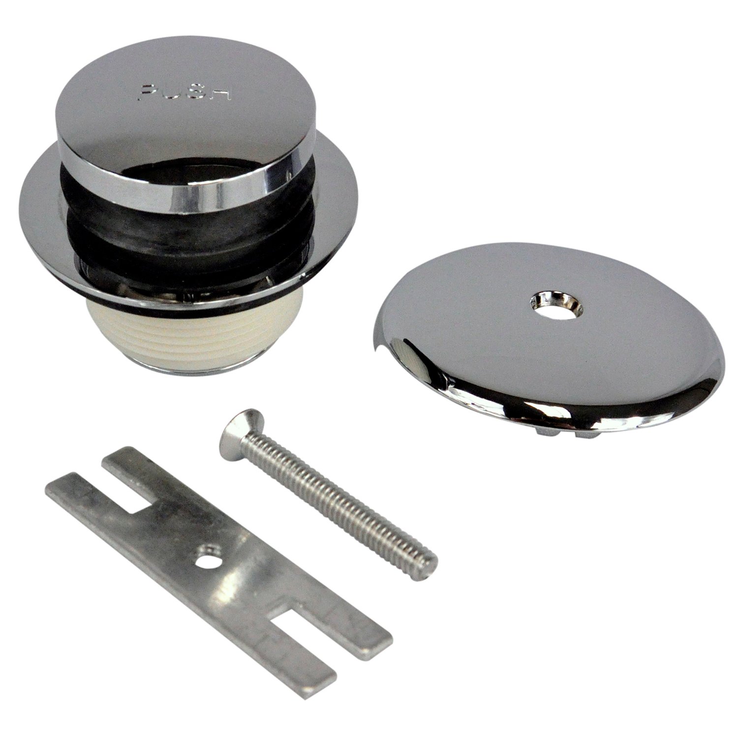 Universal Toe Touch (Tip Toe, Foot Actuated) Bath Tub/Bathtub Drain Stopper  Includes 3/8 and 5/16 Fittings