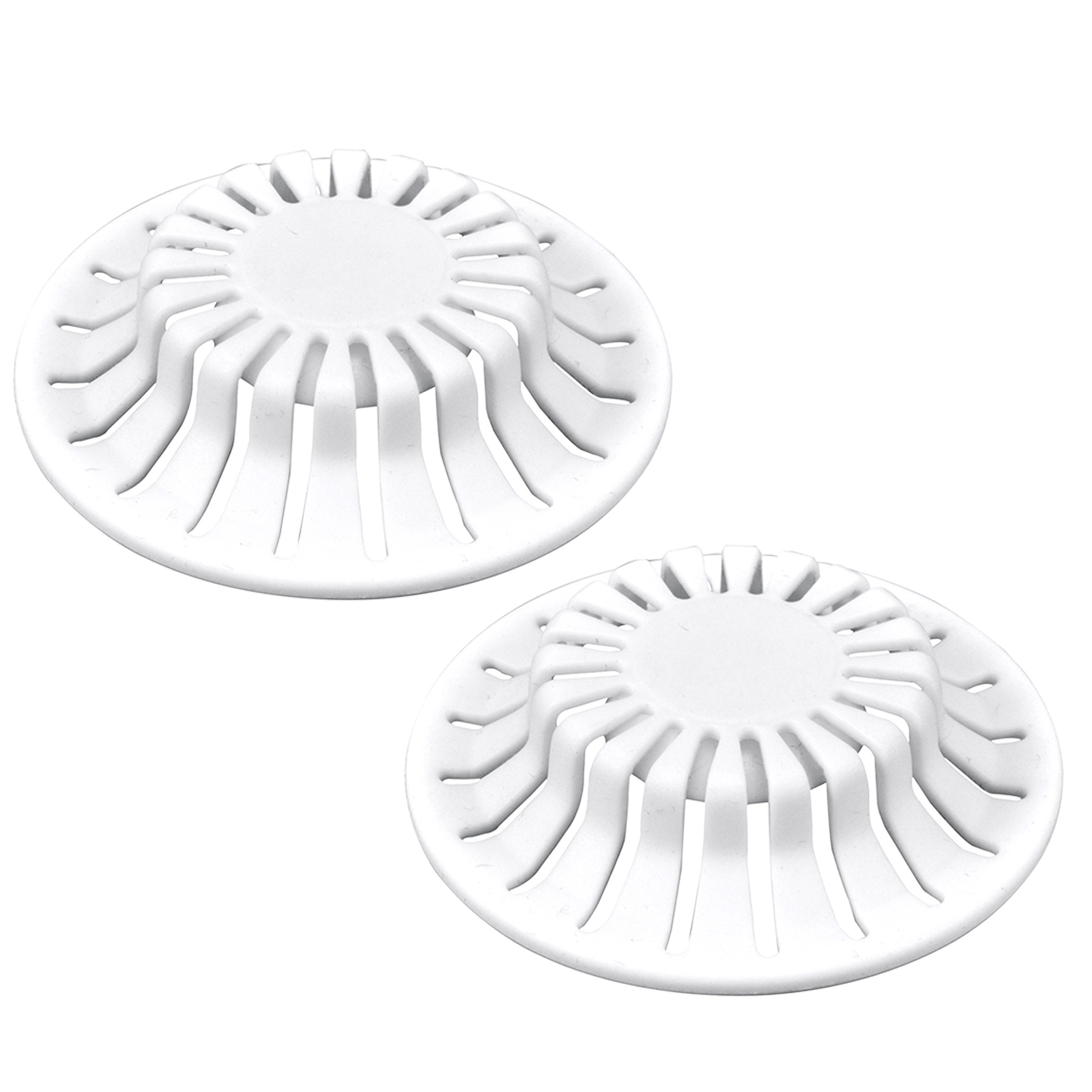 Hair Catcher Bathroom Tub Strainer in White (3-Pack) - Danco