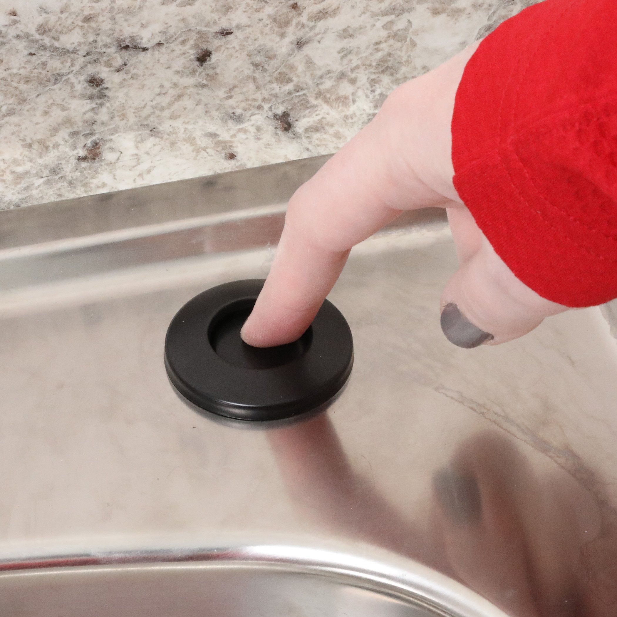 Kitchen Sink Top Mount Air Switch for Garbage Disposals in Matte Black ...